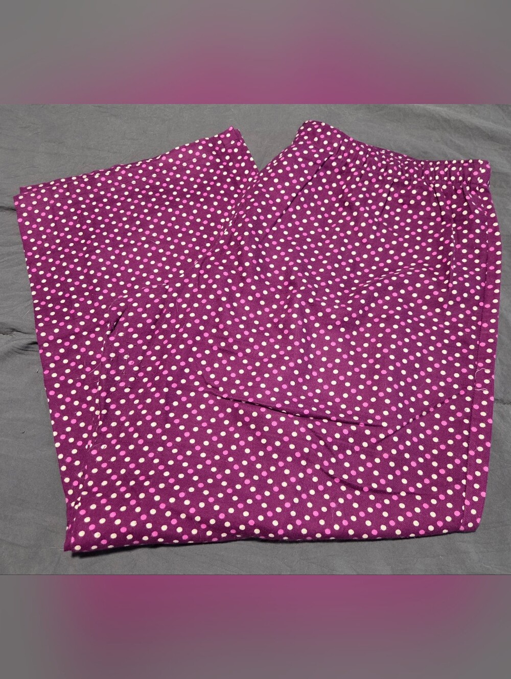 Purple Polka Dot Pajama Pants